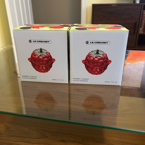 NIB Le Creuset Raspberry Cocotte, Set of 2 - Picture 3 of 5